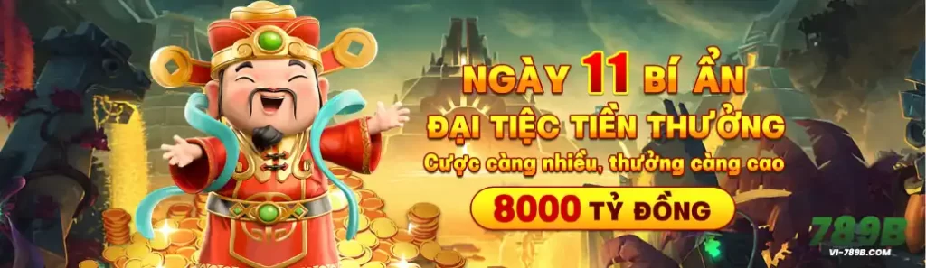 Banner chương trình khuyến mãi đầu tiên của 789B.